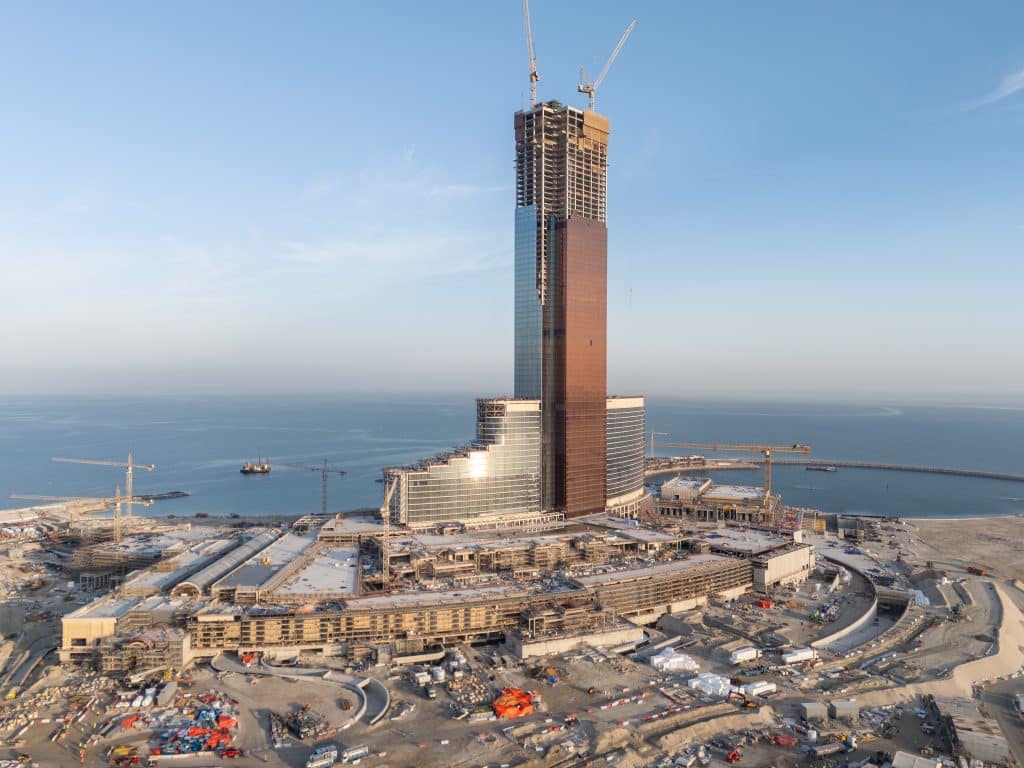 Wynn Al Marjan Island avancement du chantier debut 2026 2