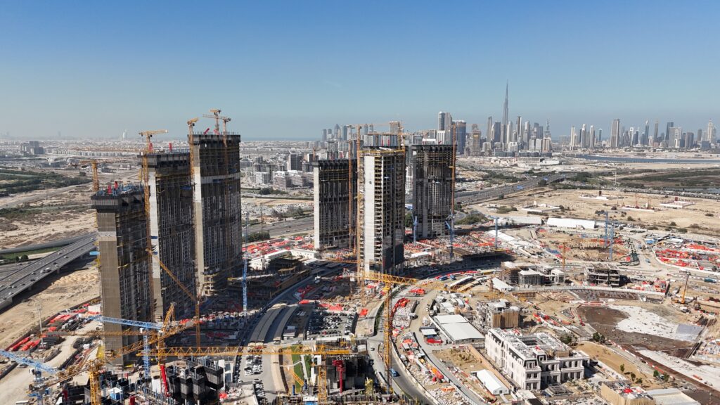 Avancement du chantier Sobha Hartland II a Meydan drone 1