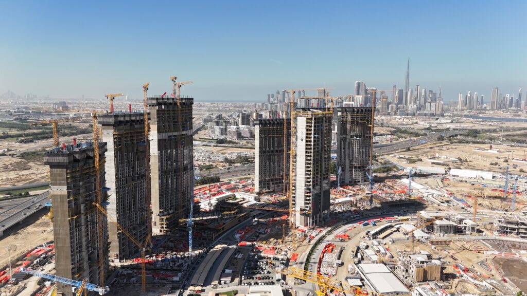 Avancement du chantier Sobha Hartland II a Meydan drone 2