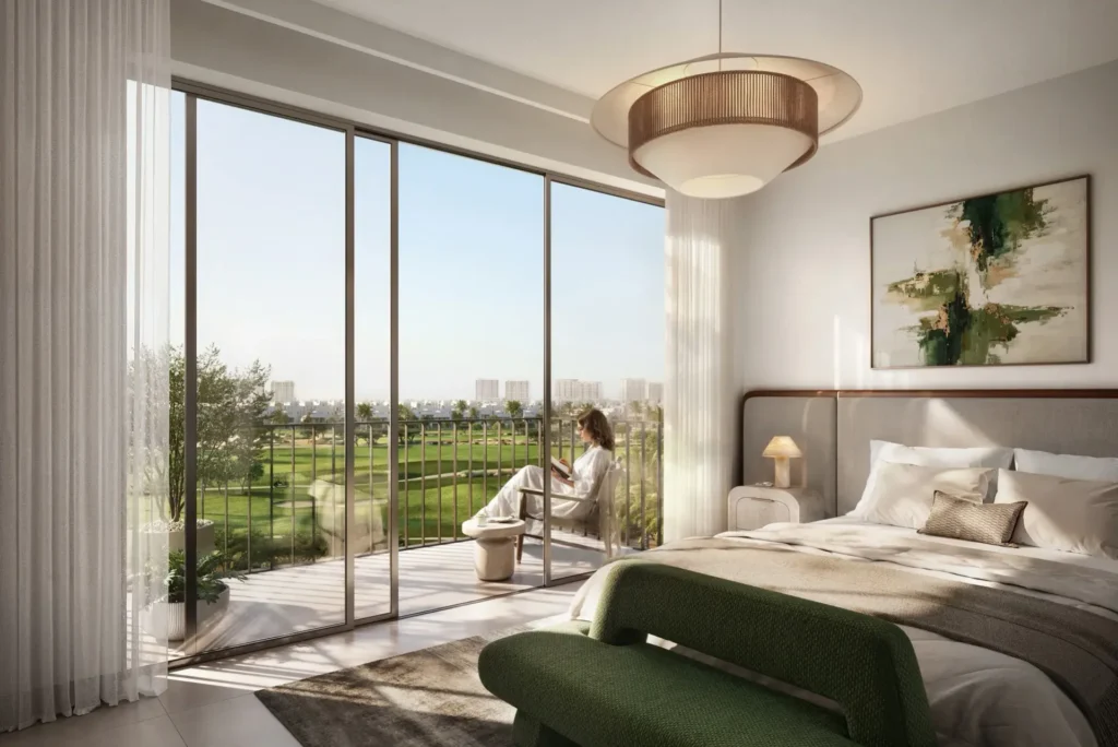 Chambre moderne avec vue sur le golf Golf Vale Emaar South