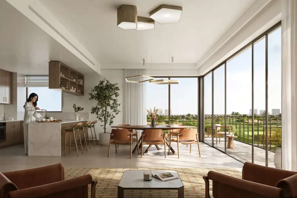 Intérieur moderne avec vue panoramique Golf Vale Emaar South