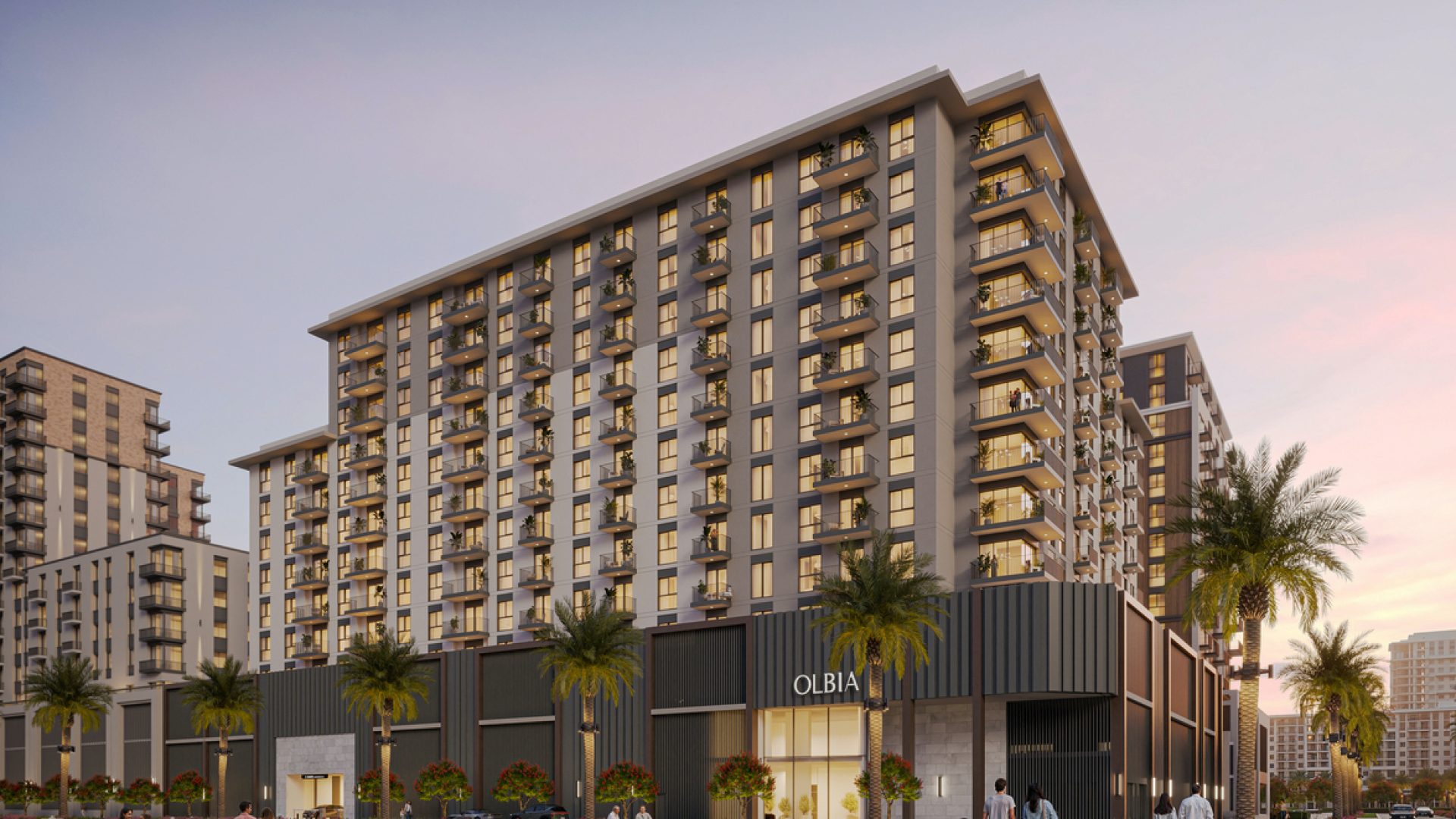 Olbia par Nshama Group appartements à Town Square Dubai